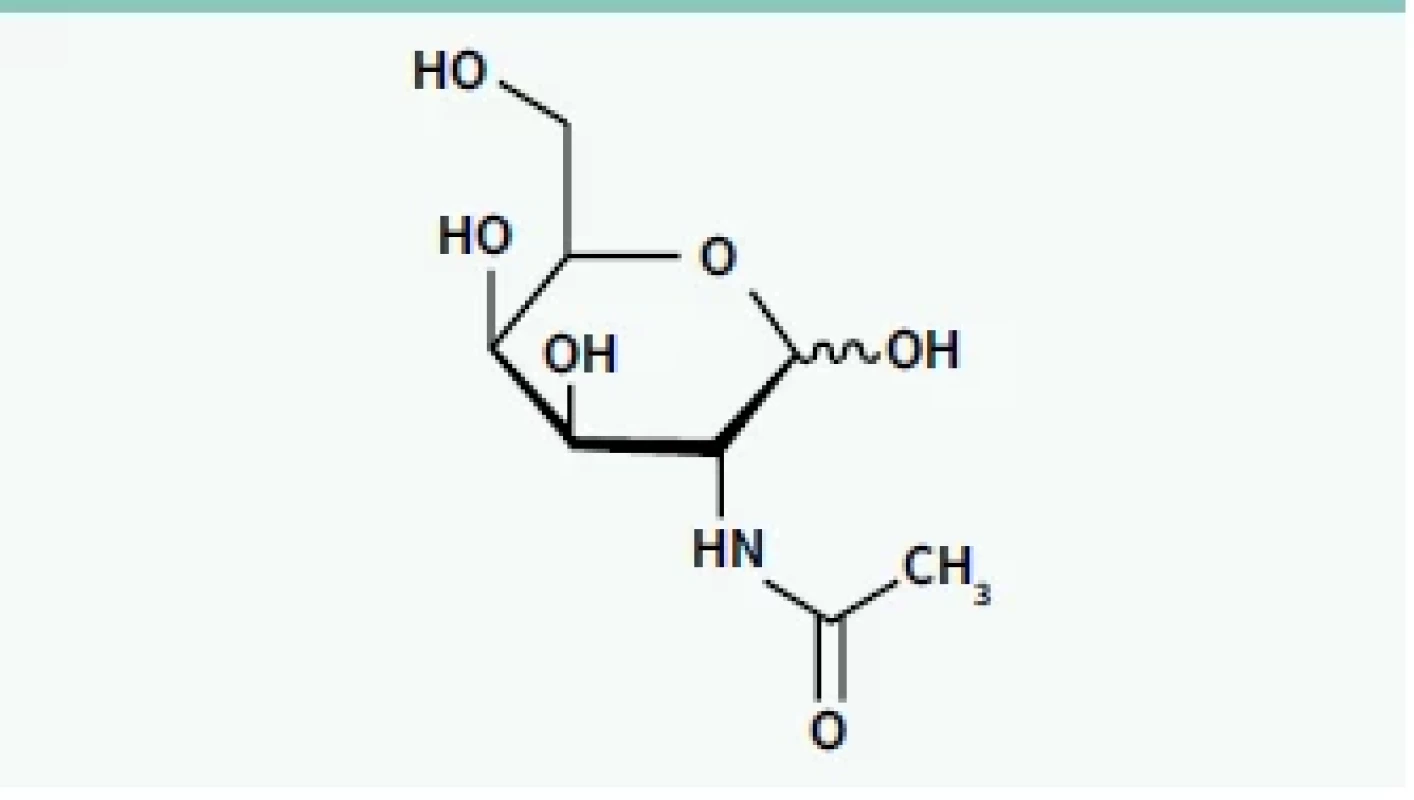 Struktura molekuly GalNAc
(N-acetylgalaktosamin)